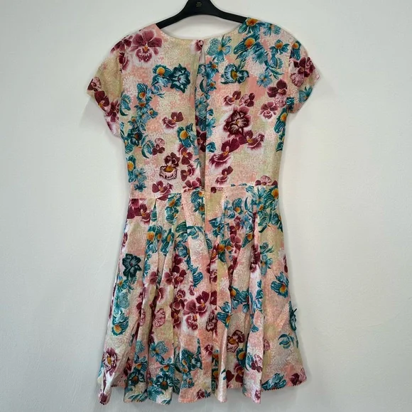 Agua by Agua Bendita Linen Embroidered Pupe Prado Mini Dress Medium